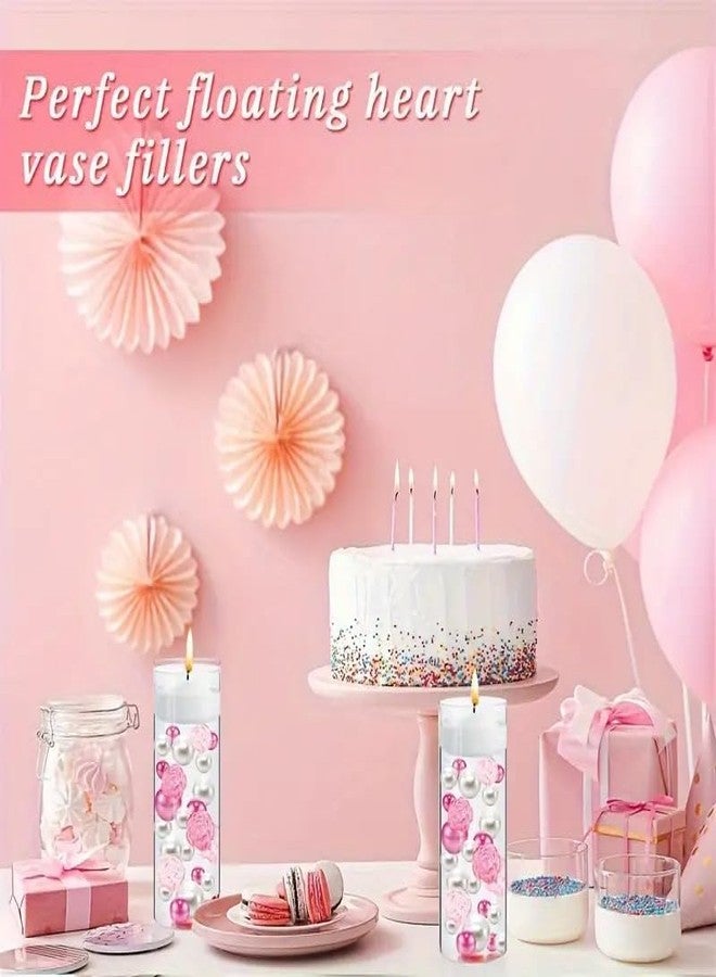 werdecade 76 Pcs Vase Filler Acrylic Pink Rose Candy Cane Peppermint Gems Sensory Bin Fillers for Wedding Spring Summer Centerpieces Table Decorations,Table Scatters,Easter Craft - Image 4